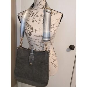 Threaded Pear Grey Bag Grey/White Adjustable Strap
